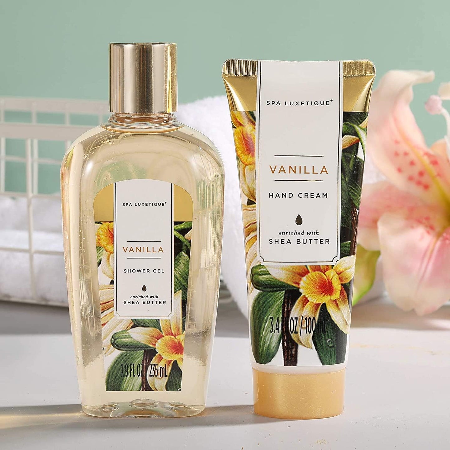 Coffret Cadeau Pour Les Femmes, 10PC Coffret De Bain, Parfum De Vanille, CrĂšme Pour Les Mains, Cadeau De NoĂ«l Et DâAnniversaire, Cadeau NoĂ«l, Cadeau FĂȘte Des MĂšres