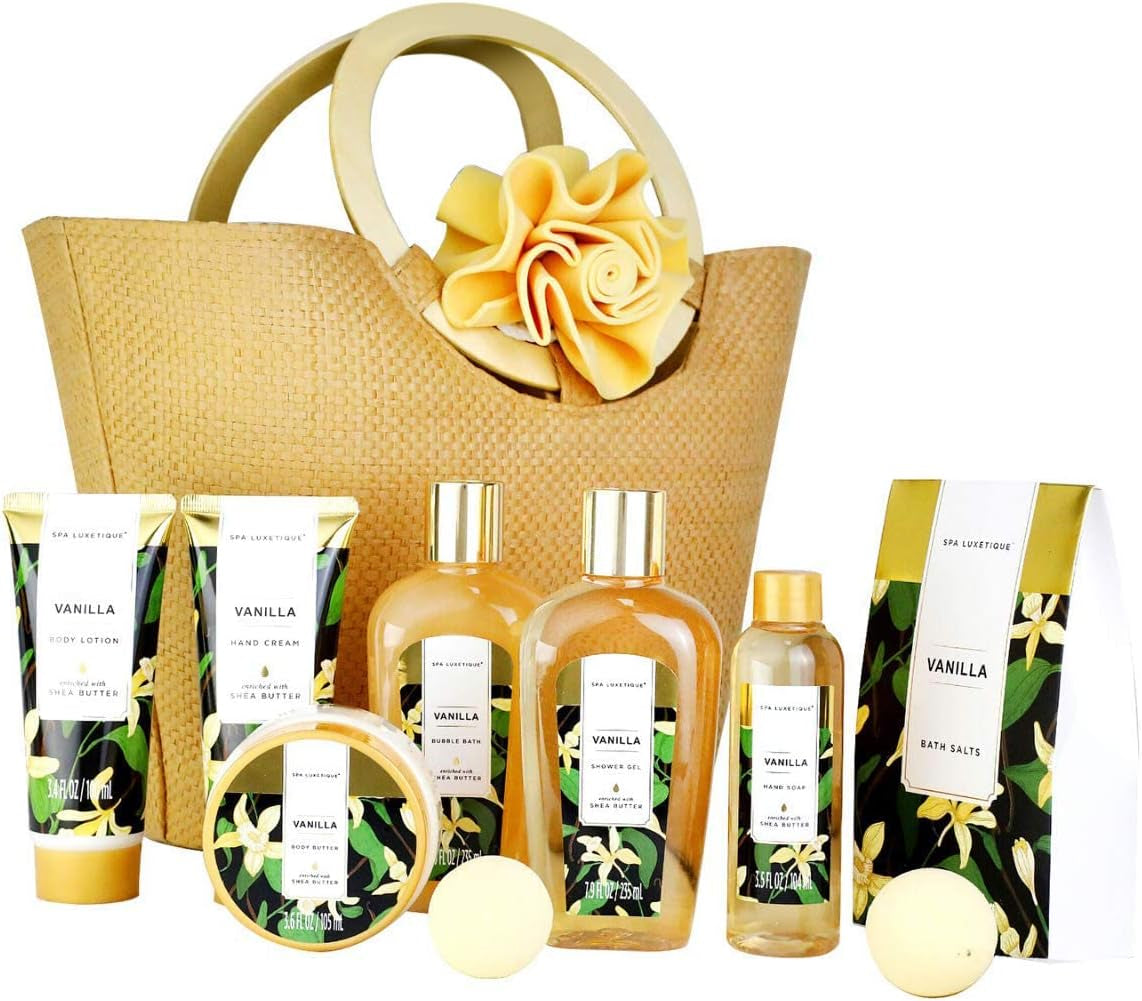 Coffret Cadeau Pour Les Femmes, 10PC Coffret De Bain, Parfum De Vanille, CrĂšme Pour Les Mains, Cadeau De NoĂ«l Et DâAnniversaire, Cadeau NoĂ«l, Cadeau FĂȘte Des MĂšres